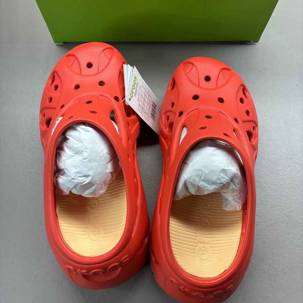 New Crocs Caged Clog Starfish Red Comfort Slip-On Women's US 7 With Box - Picture 3 of 6